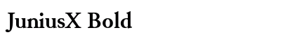 JuniusX Bold Preview