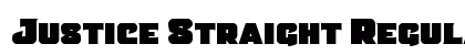 Justice Straight Regular font free download