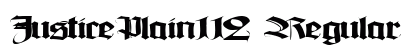 JusticePlain112 Regular font free download