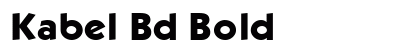 Kabel Bd Bold font free download