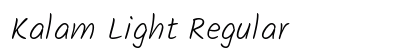 Kalam Light Regular Font Preview