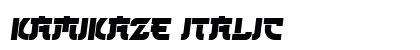 Kamikaze Italic preview Kamikaze Italic preview