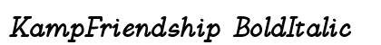 KampFriendship BoldItalic font free download