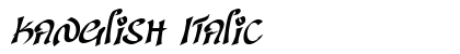 Kanglish Italic font free download