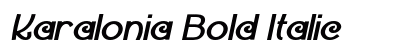 Karalonia Bold Italic Preview