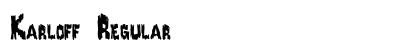 Karloff Regular Font Preview
