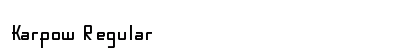 Karpow Regular Font Preview