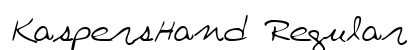 KaspersHand Regular Font Preview