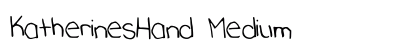 KatherinesHand Medium font free download