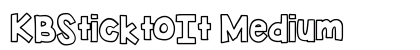KBSticktoIt Medium font free download