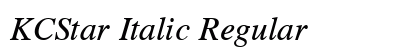 KCStar Italic Regular Font Preview