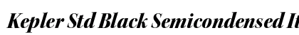 Kepler Std Black Semicondensed Italic Display Preview