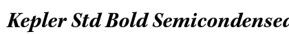 Kepler Std Bold Semicondensed Italic font free download