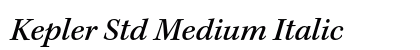 Kepler Std Medium Italic font free download