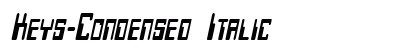 Keys-Condensed Italic font free download