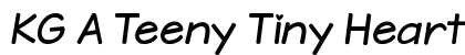 KG A Teeny Tiny Heart Regular font free download