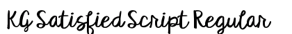 KG Satisfied Script Regular Font Preview