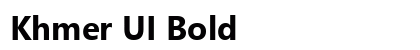 Khmer UI Bold Font Preview