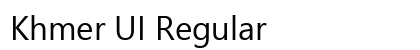 Khmer UI Regular Font Preview
