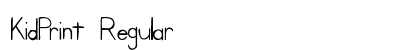 KidPrint Regular Font Preview