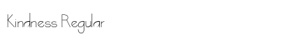Kindness Regular Font Preview