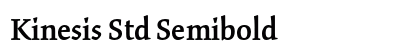 Kinesis Std Semibold font free download