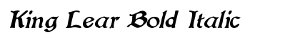 King Lear Bold Italic font free download
