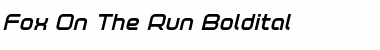 Fox on the Run Bold Italic Bold Italic Font