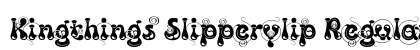 Kingthings Slipperylip Regular Font Preview