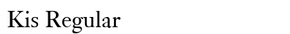 Kis Regular font free download
