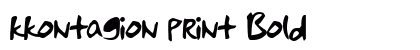 kkontagion print Bold font free download