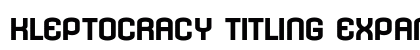 Kleptocracy Titling Expanded Bold Preview