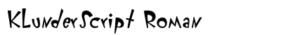KlunderScript Roman Font Preview