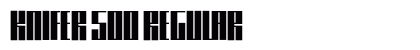 Knifer 500 Regular Font Preview