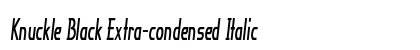 Knuckle Black Extra-condensed Italic font free download