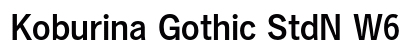 Koburina Gothic StdN W6 preview