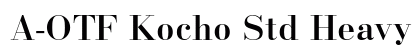 A-OTF Kocho Std Heavy font free download