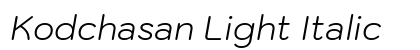 Kodchasan Light Italic Preview