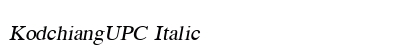 KodchiangUPC Italic font free download