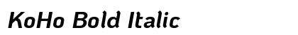 KoHo Bold Italic Preview