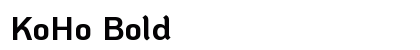 KoHo Bold Preview
