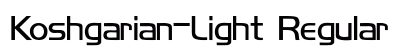 Koshgarian-Light Regular font free download