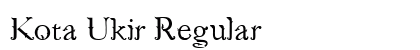 Kota Ukir Regular font free download
