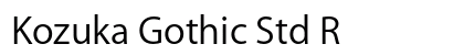 Kozuka Gothic Std R font free download