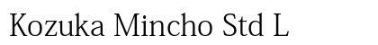Kozuka Mincho Std L Preview