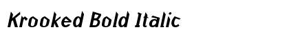 Krooked Bold Italic Preview
