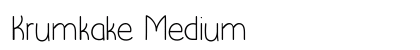 Krumkake Medium font free download