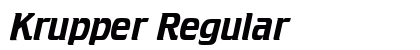 Krupper Regular Font Preview