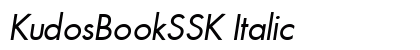 KudosBookSSK Italic font free download