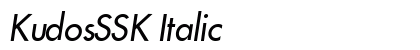 KudosSSK Italic font free download